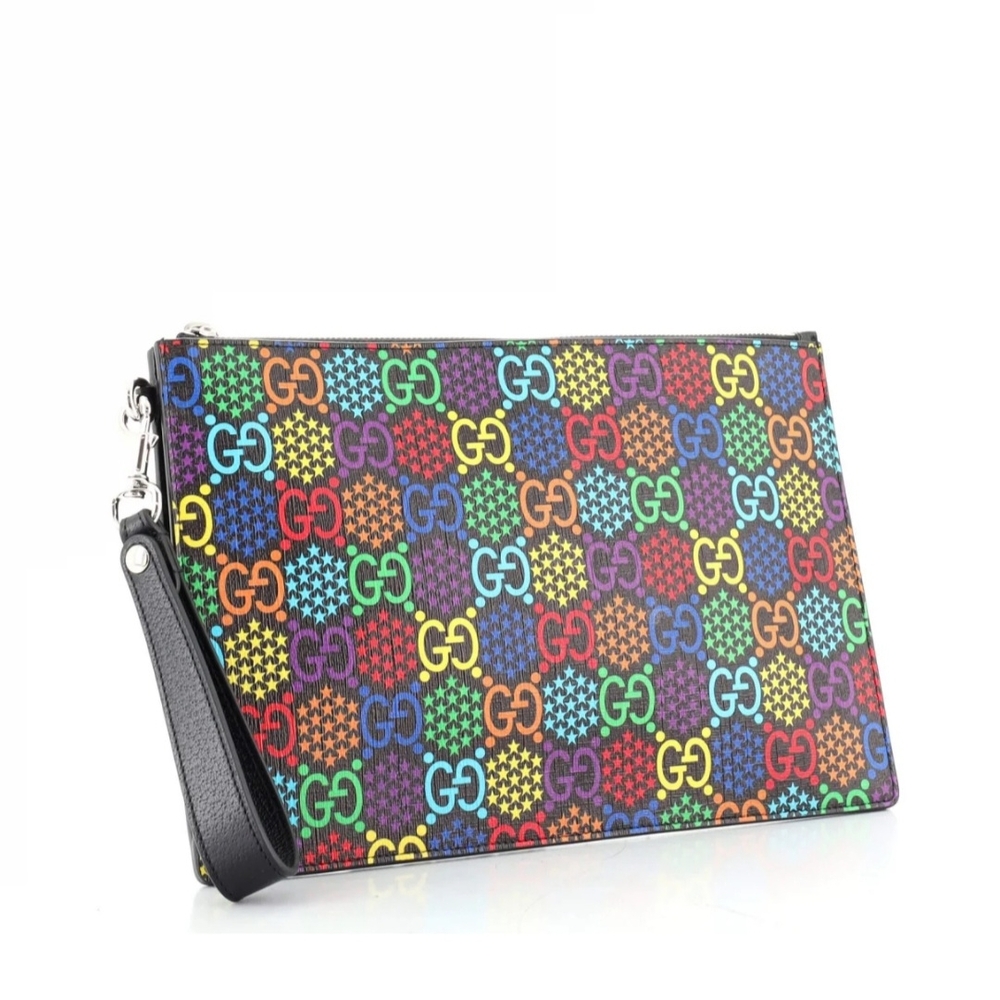 Gucci Multicolor GG Supreme Pouch
